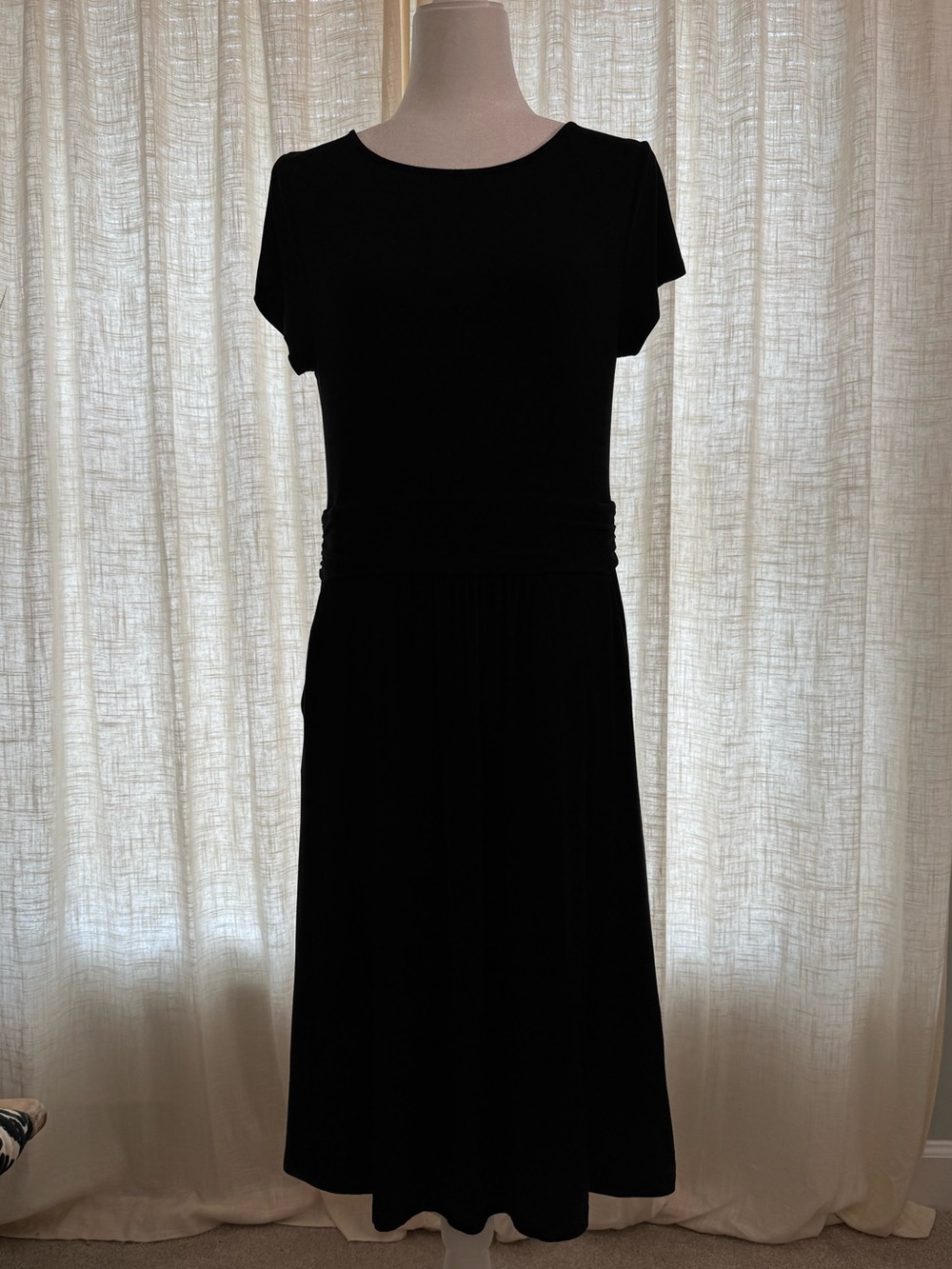 Boden Black Amelie Jersey Midi Dress - Size 10 - Picture 3 of 6